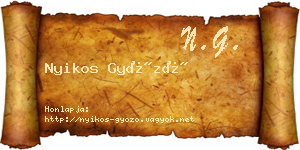Nyikos Győző névjegykártya