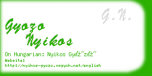 gyozo nyikos business card